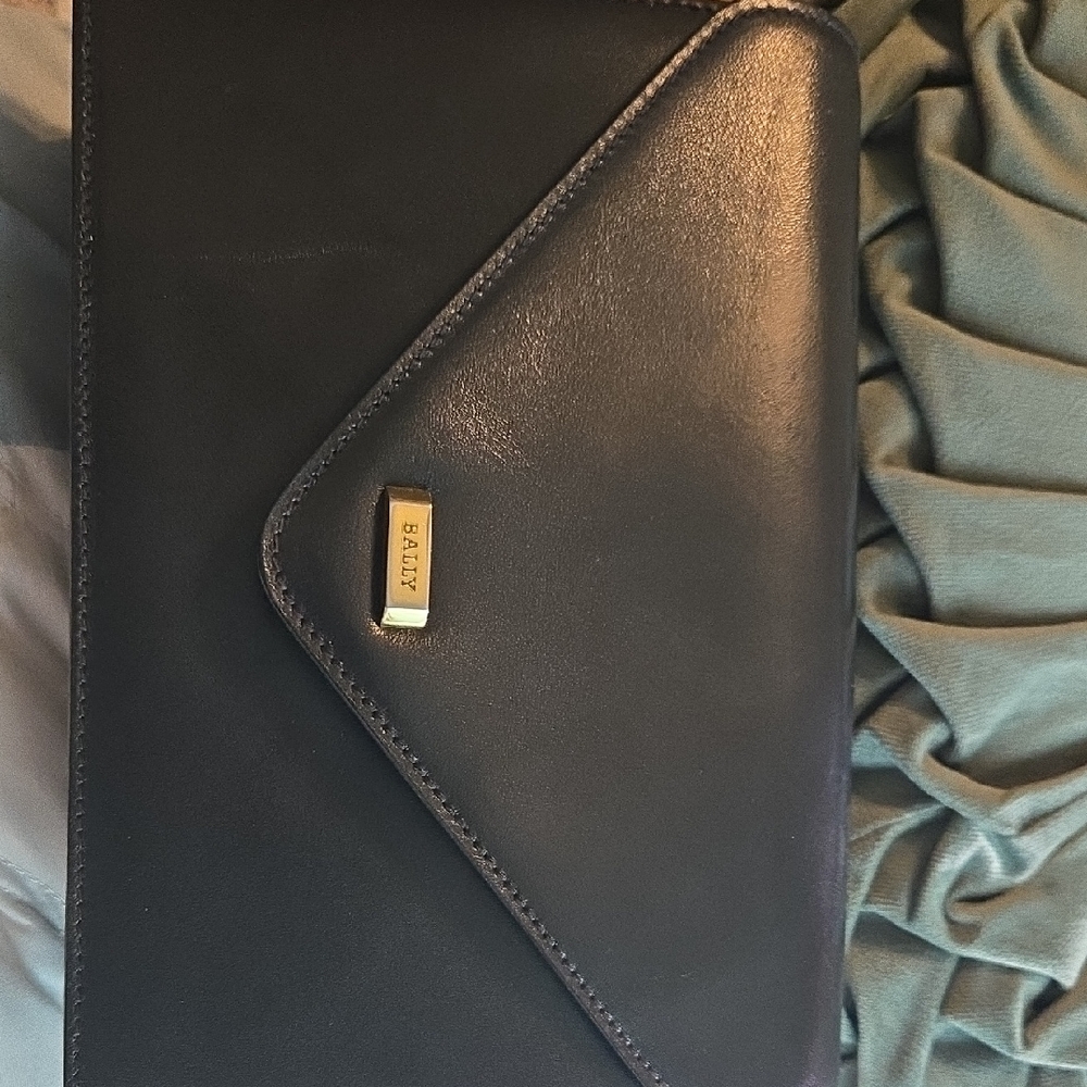 Authentic Bally Envrlope Clutch With COA